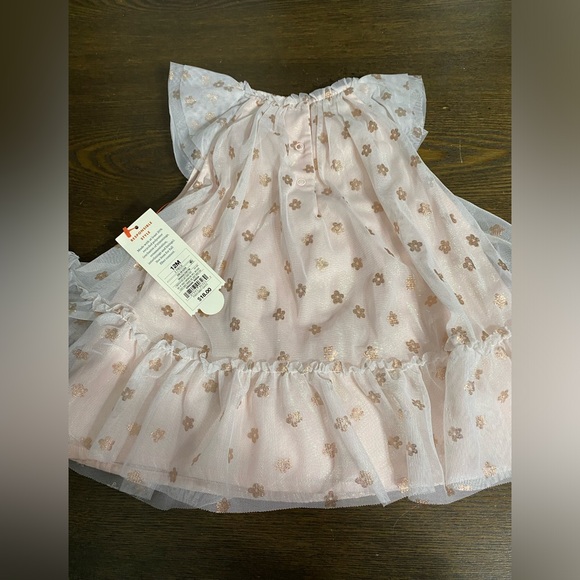 NWT Cat and Jack Gorgeous Shimmery Daisy Sparkle Tulle Dress Easter 12 Months - Picture 3 of 8